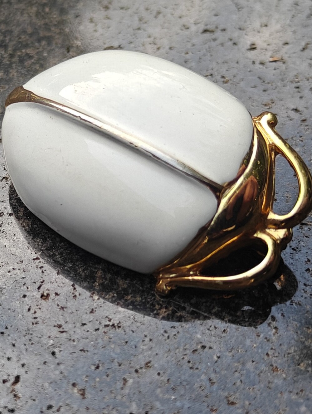 MCM Scarab Beetle Bug Brooch Pin Signed Vendome